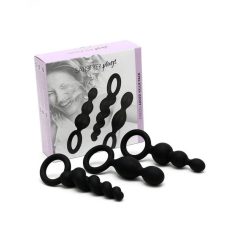 Satisfyer plug 3 db dildó szett /fekete/ Darabonként is!