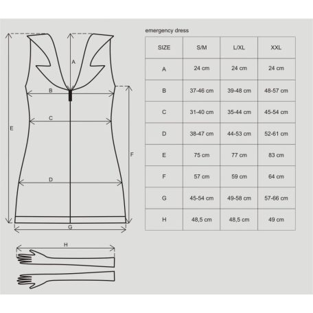Obsessive Emergency dress szexi ruha sztetoszkóppal aphroditeszexshop